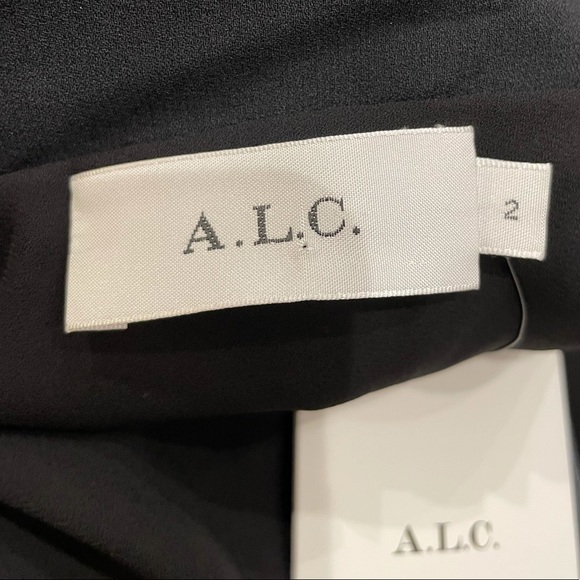 NWT A.L.C. Floral Silk Crepe Cold Shoulder Dress - Picture 11 of 13